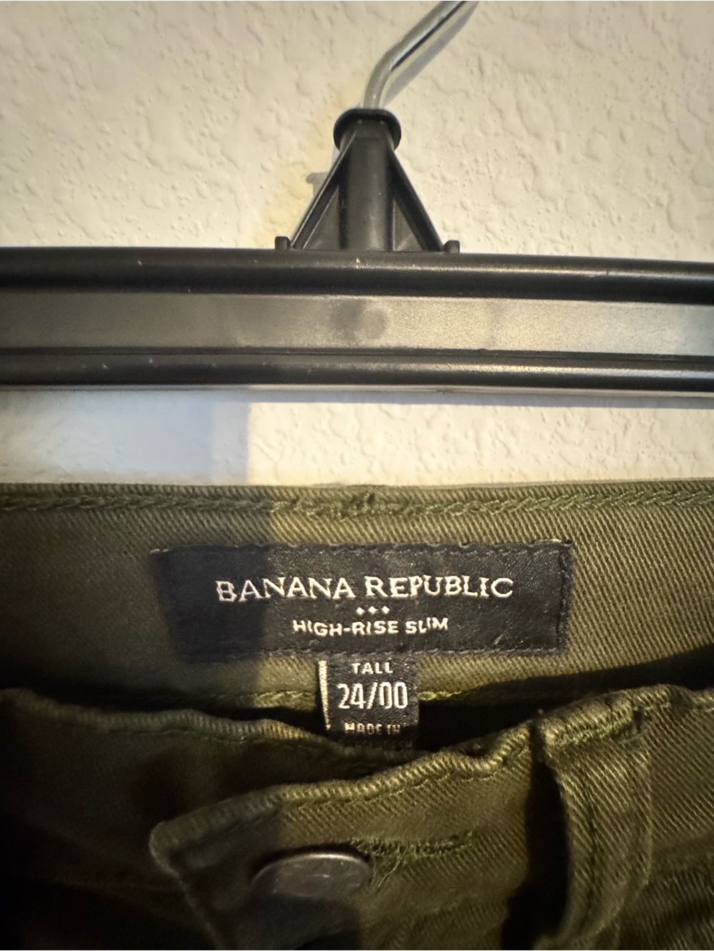 Banana Republic size 24/00 Women’s High-Rise Utility Slim Pants in Olive Green